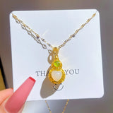 Zircon Pendant Necklace for Women Girls Fine Jewelry Accessories