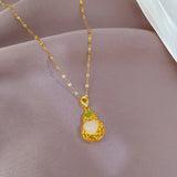 Zircon Pendant Necklace for Women Girls Fine Jewelry Accessories