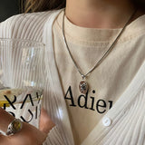 925 Silver Angel Pendant Necklace for Women Clavicle Chain Fine Jewelry