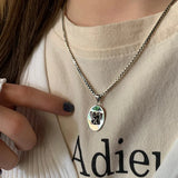 925 Silver Angel Pendant Necklace for Women Clavicle Chain Fine Jewelry