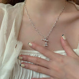 925 Silver Necklace Women CZ Pendant Fine Jewelry Party Accessory