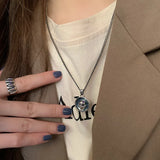 925 Sterling Silver Skull Pendant Necklace for Women