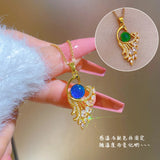 Temperature Control Gems Phoenix Pendant Necklace for Women