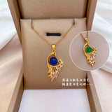 Temperature Control Gems Phoenix Pendant Necklace for Women