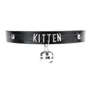 CEA Arrival Goth Necklace For Women Vintage Bell Letter Leather Choker