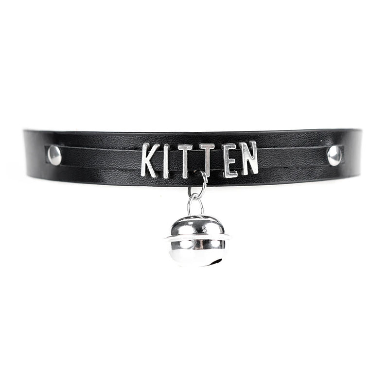 CEA Arrival Goth Necklace For Women Vintage Bell Letter Leather Choker