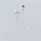 925 Silver Butterfly Tassel Earrings for Women Girls