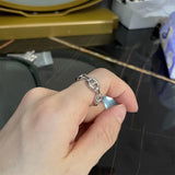 925 Sterling Silver Personalized Chain Ring Jewelry