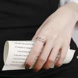 925 Sterling Silver Love Gesture Ring Romantic Hands To Heart