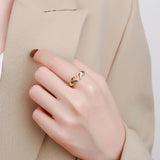 925 Sterling Silver Love Gesture Ring Romantic Hands To Heart