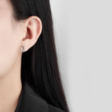 925 Sterling Silver Pig Nose Earring Hollow Minimalist Instagram Earring