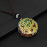 Chakra Eugen Seven Necklace 35mm Colorful Pendant Meditation Jewelry