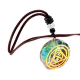 CHAKELA 7 Chakras Healing Necklace Natural Stone Geometric Pendant