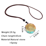 CHAKELA 7 Chakras Healing Necklace Natural Stone Geometric Pendant