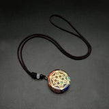 Natural Crystal Gravel Pendant Chakra Power Stone Necklace