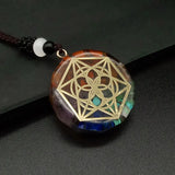 Natural Crystal Gravel Pendant Chakra Power Stone Necklace