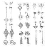 CHAMSS 925 Sterling Silver Smile Stud Earrings