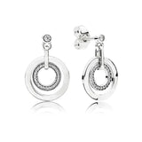 CHAMSS 925 Sterling Silver Smile Stud Earrings