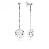 CHAMSS 925 Sterling Silver Smile Stud Earrings