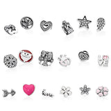 CHAMSS Love Family Petite Charms CZ Heart Locket Glass Pendant