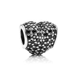 CHAMSS S925 Silver Bound by Love Heart Lock Mum Charm Jewelry Gift