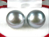 Gray South Sea Pearl Earring 925 Silver
