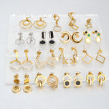 Vintage Circle Earrings with Hanging Pearl for Women