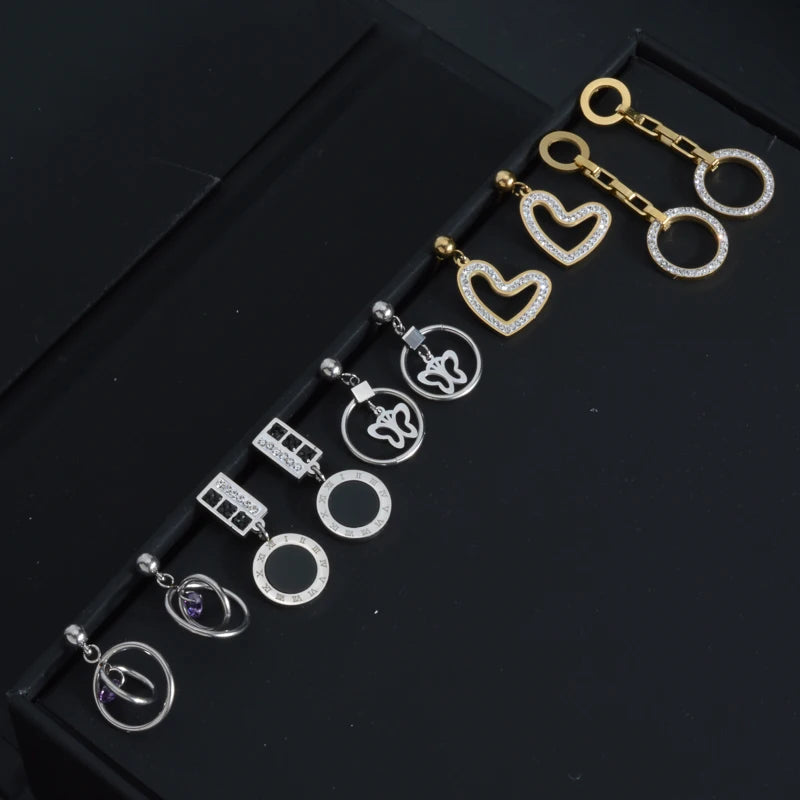 Vintage Circle Earrings with Hanging Pearl for Women