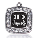 Square Charm Antique Silver Plated Bracelet