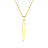 Dainty Chef Pendant Necklace Steel Charm Neck Chain Talisman Protection Jewelry