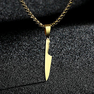 Dainty Chef Pendant Necklace Steel Charm Neck Chain Talisman Protection Jewelry