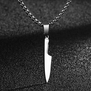 Dainty Chef Pendant Necklace Steel Charm Neck Chain Talisman Protection Jewelry