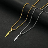 Dainty Chef Pendant Necklace Steel Charm Neck Chain Talisman Protection Jewelry