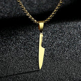 Dainty Chef Pendant Necklace Steel Charm Neck Chain Talisman Protection Jewelry