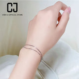 CHENJI S925 Silver Bracelet Double Layer Fresh All-Match Niche Bracelet