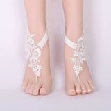 Crochet Barefoot Sandals Lace Anklets Wedding Prom Party