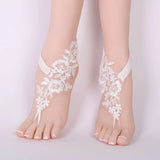 Crochet Barefoot Sandals Lace Anklets Wedding Prom Party
