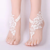 Crochet Barefoot Sandals Lace Anklets Wedding Prom Party