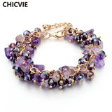 Personalized Purple Charm Bracelet for Women