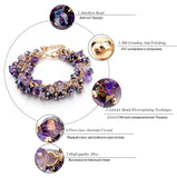 Personalized Purple Charm Bracelet for Women