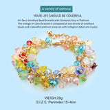 Crystal Beads Flower Bracelet With Stones