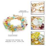 Crystal Beads Flower Bracelet With Stones