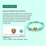 Green Stone Lion Charm Bracelet Men Jewelry Beads SBR160001