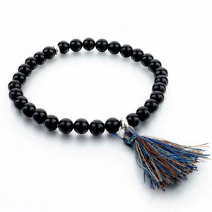 Natural Stone Tassel Bracelet for Women Men