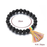 Natural Stone Tassel Bracelet for Women Men