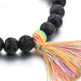 Natural Stone Tassel Bracelet for Women Men