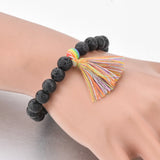 Natural Stone Tassel Bracelet for Women Men