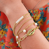 Cowrie Shell Bracelet Bohemian Jewelry Charm Chain Bracelet