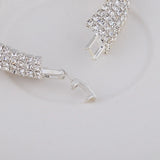 Silver Crystal Charm Bead Bracelet Love Bangles SBR140158
