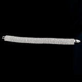 Silver Crystal Charm Bead Bracelet Love Bangles SBR140158